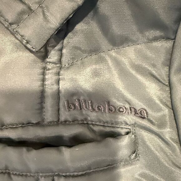 Hooded Billabong Green Faux Fur Trim Removable Hood Women's Size Large - Picture 5 of 8